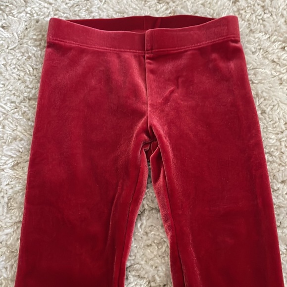 Janie and Jack Red Velvet Leggings - Picture 4 of 4